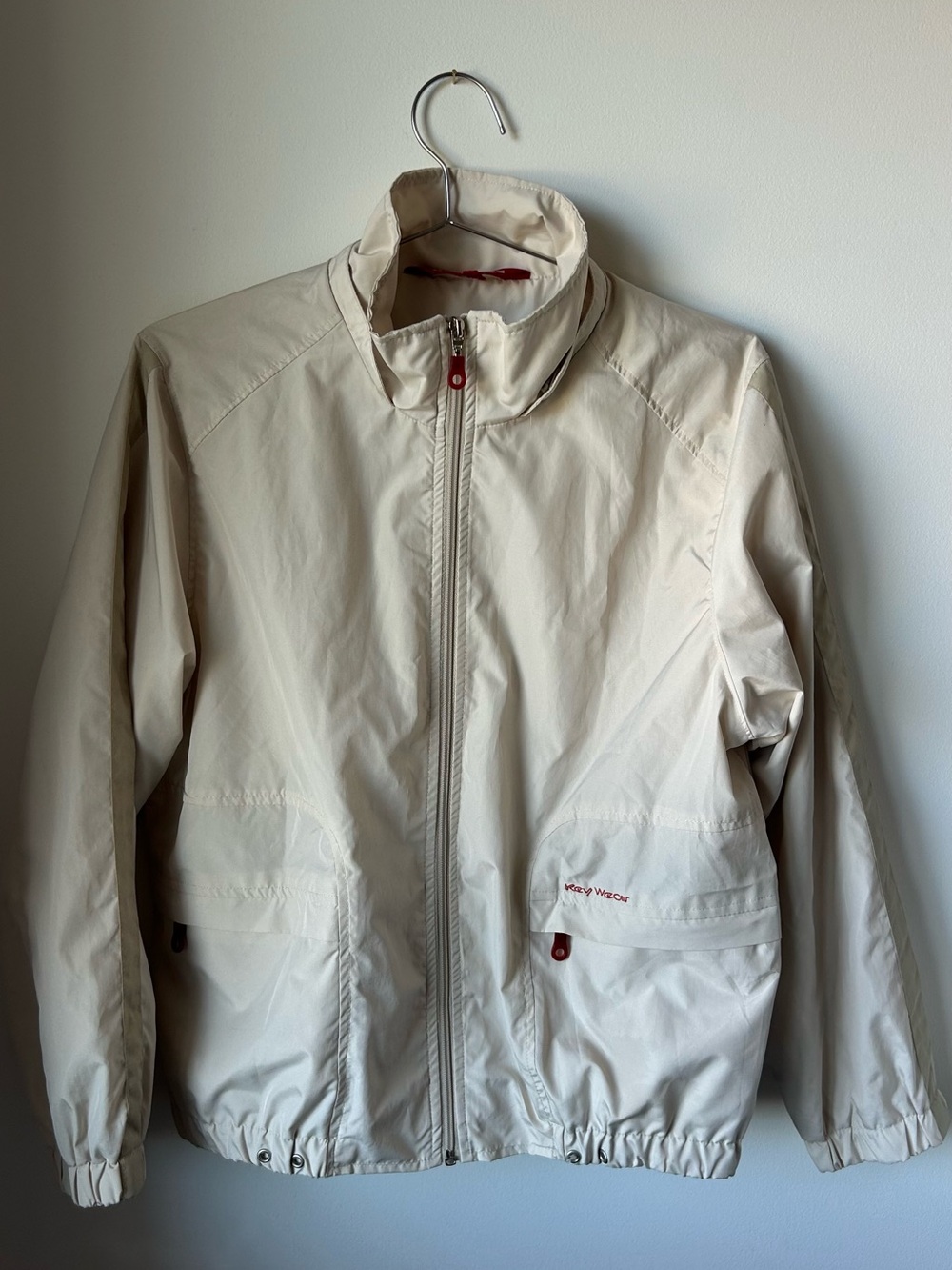 Light Beige Men’s Windbreaker Jacket - Weather-Resistant
